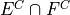 E^C \cap F^C